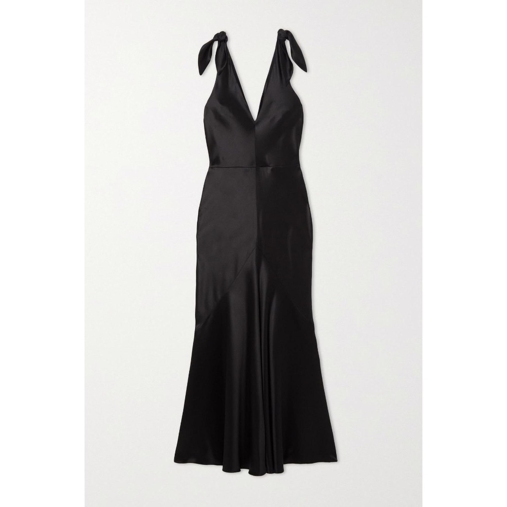Retail $2790 Gabriela Hearst Women's Black Havilland Maxi Dress Size 42